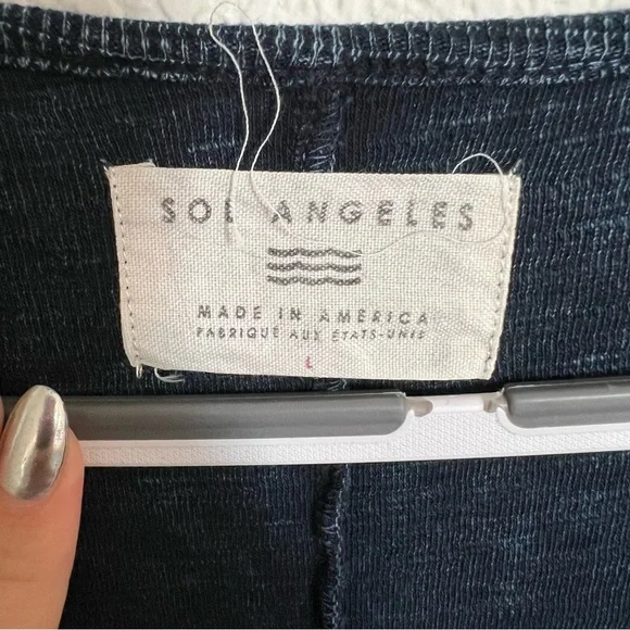 Sol Angeles blue long sleeve top - Picture 2 of 4